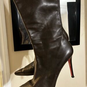 Calf high brown Christian Louboutin from my personal collection.
